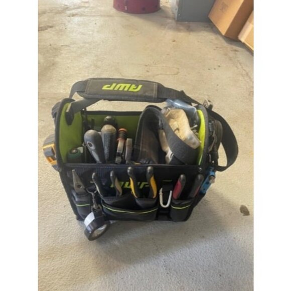 12 Inch Pro Tool Tote with Rotating Handle for Easy Tool Access Water-Resistant